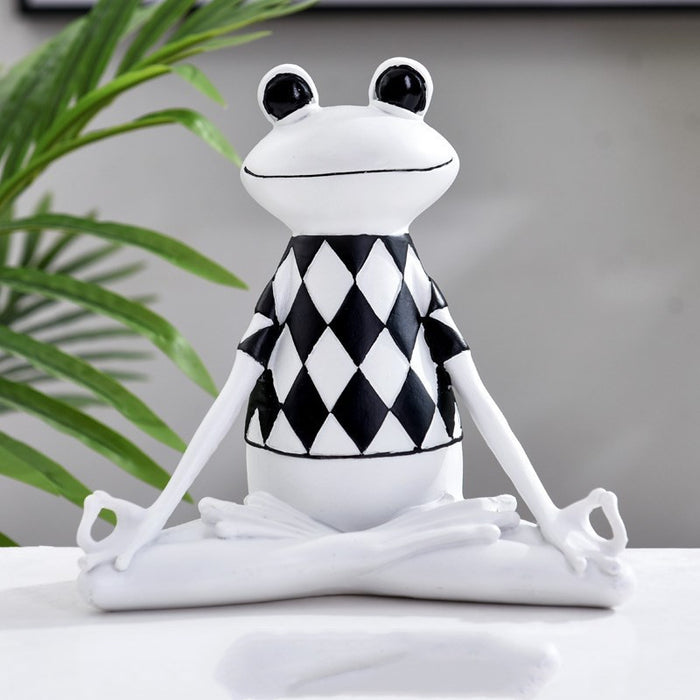Meditating Yoga Frog Figurines