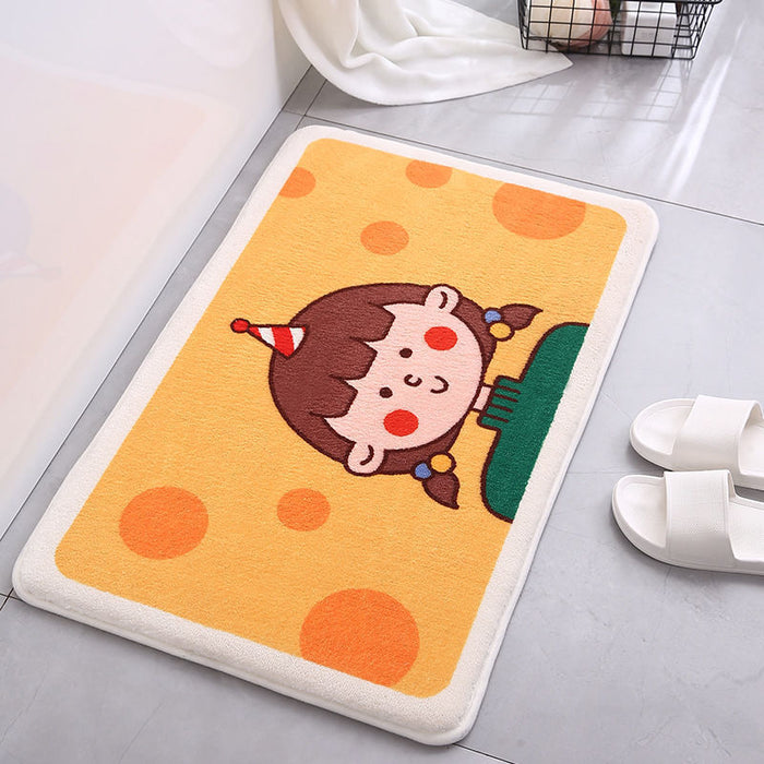 Simple Bathroom Floret Flower Rugs