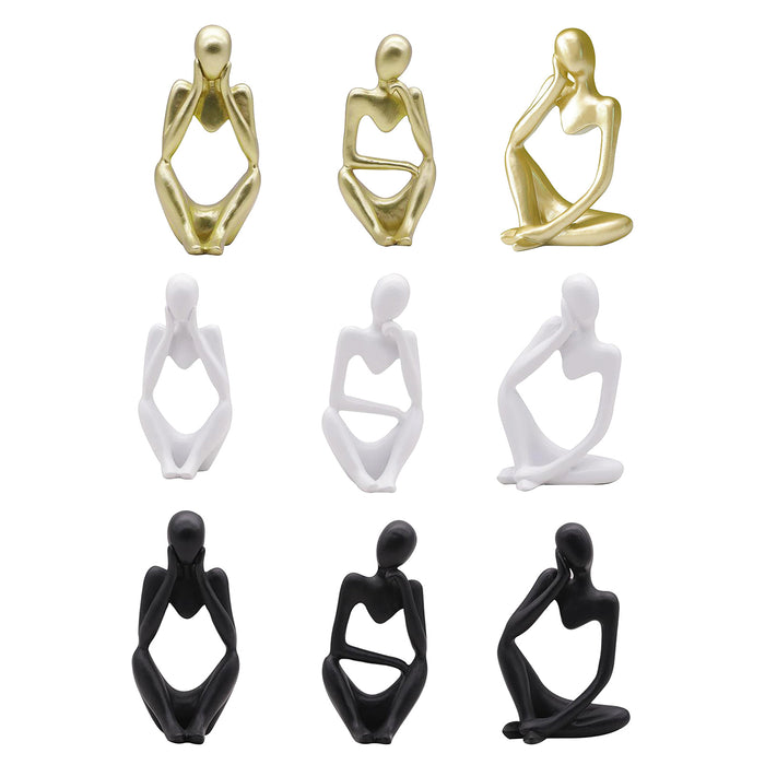 Abstract Thinker Resin Sculpture