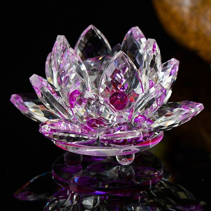 crystal lotus figurines