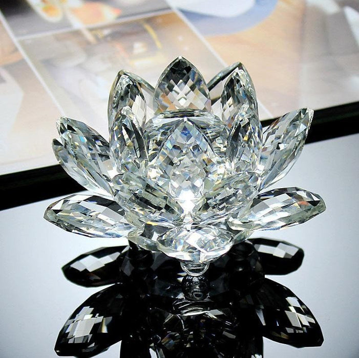 crystal lotus figurines