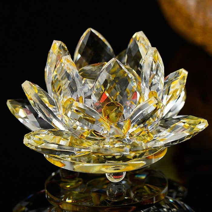 crystal lotus figurines