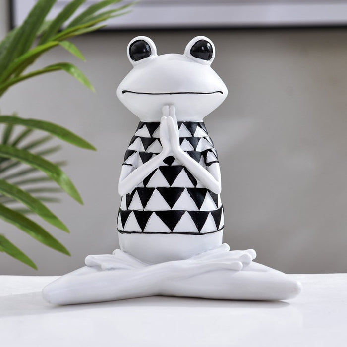 Meditating Yoga Frog Figurines
